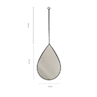 Espelho Preto Gota  De Parede 39 Cm 2 Peças