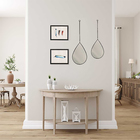 Espelho Preto Gota  De Parede 39 Cm 2 Peças