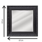 Espelho Quadrado Alto 60x60cm Rt74 Bw Quadros Preto