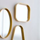 Espelho Quadrado Com Moldura Dourada 25x25 Cm - D'rossi