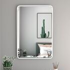 Espelho Quadrado Com Moldura Em Metal 60 Cm - Cores - Dourado