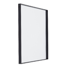 Espelho Quadrado com Moldura Fixa 80x80cm Preto Borda Fina Darabas Agardi