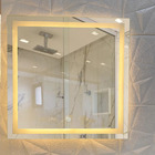 Espelho Quadrado Jateado Com 3 Tons De Led E Botão Touch Scre