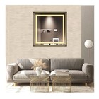 Espelho Quadrado Jateado Iluminado Com Led Quente 60x60cm Tou