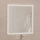 Espelho para Banheiro Quadrado com LED Bivolt Moldura Branca 60x60cm Serena Spot Line