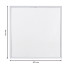 Espelho para Banheiro Quadrado com LED Bivolt Moldura Branca 60x60cm Serena Spot Line