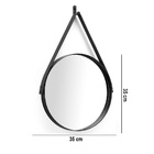 Espelho Redondo 35 Cm Decorativo Adnet Escandinavo Com Alça D