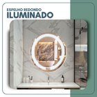 Espelho Redondo 40cm Com 2 Leds Touch Reduna Branco