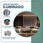 Espelho Redondo 40cm Touch Led 6000k Iluminação Indireta Redu