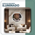 Espelho Redondo 40cm Touch Led 6000k Iluminação Indireta Redu