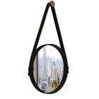 Espelho Redondo 46cm Adnet Com Alça E Pino Preto Ofertamo