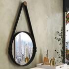 Espelho Redondo 46cm Adnet Com Alça E Pino Preto Ofertamo