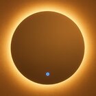 Espelho Redondo 50cm Touch Led 3000k Iluminação Indireta Redu