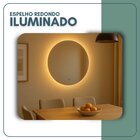 Espelho Redondo 50cm Touch Led 3000k Iluminação Indireta Redu