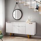 Espelho Redondo 54cm C/ Alça Mdf Flora Harmônica Móveis