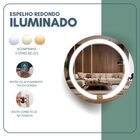 Espelho Redondo 60cm Com 2 Leds Touch Reduna Branco