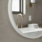 Espelho Redondo 60cm Moldura Alumínio Basic Reduna Branco