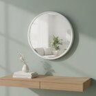 Espelho Redondo 60cm Moldura Alumínio Basic Reduna Branco