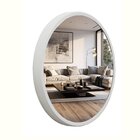 Espelho Redondo 60cm Moldura Alumínio Basic Reduna Branco