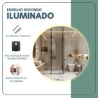 Espelho Redondo 60cm Touch Led 3000k Iluminação Indireta Redu