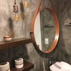 Espelho Redondo 70 Cm Decorativo Adnet Cobre Escandinavo Com