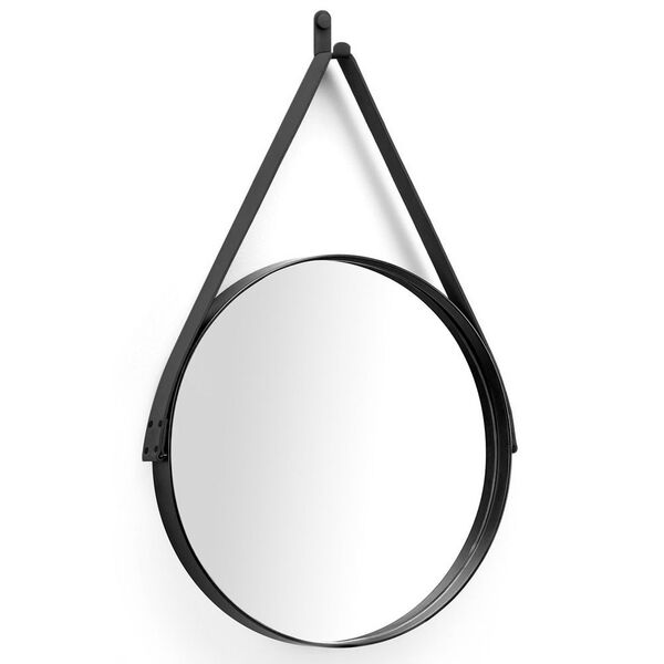 Espelho Redondo 70 Cm Decorativo Adnet Preto Escandinavo Com