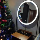 Espelho Redondo  Iluminado Led 3 cores 60 cm botão touch supo