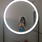 Espelho Redondo  Iluminado Led 3 cores 60 cm botão touch supo