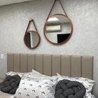 Espelho Redondo Adnet Cobre Com Alça De Couro Marrom