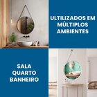 Espelho Redondo Adnet Com Alça 60cm Kit Com 2 Unidades Para S