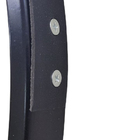 Espelho Redondo Com Alça De Couro Adnet 53 Cm E Pino - Preto