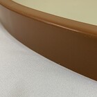 Espelho Redondo Com Alça De Couro - Marrom 60cm