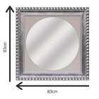 Espelho Redondo Com Couro 60x60cm Rt49 Bw Quadros Prata