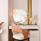 Espelho Redondo Com Moldura Dourada 70cm