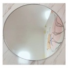 Espelho Redondo Com Moldura Prateada 80cm