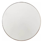 Espelho Redondo Com Moldura Prateada Iluminado Com Led Frio 8