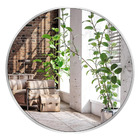 Espelho Redondo Com Moldura Prateada Iluminado Com Led Frio 8