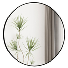 Espelho Redondo Com Moldura Preta 70cm