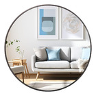 Espelho Redondo Com Moldura Preta 80cm