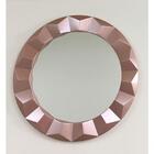 Espelho Redondo Com Moldura Rose 55 Cm
