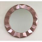 Espelho Redondo Com Moldura Rose 55 Cm