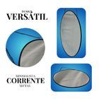 Espelho Redondo De Parede Em Metal Preto Com Corrente