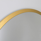 Espelho Redondo De Parede Estilo Minimalista 33 Cm - Dourado