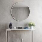 Espelho Redondo De Parede Estilo Minimalista 33cm-off White