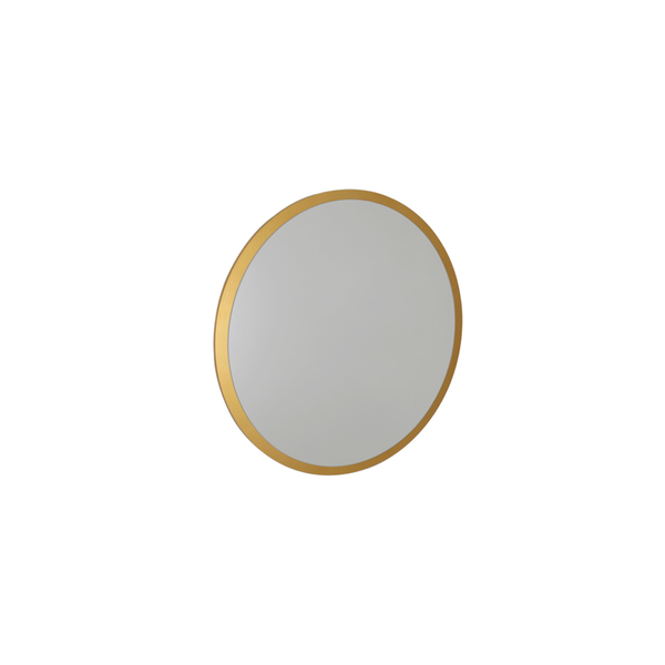 Espelho Redondo De Parede Estilo Minimalista 40 Cm - Dourado