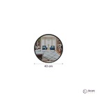 Espelho Redondo De Parede Estilo Minimalista 40 Cm - Preto