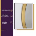 Espelho Redondo De Parede Estilo Minimalista 80 Cm - Dourado