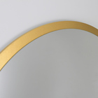 Espelho Redondo De Parede Estilo Minimalista 80 Cm - Dourado