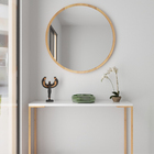 Espelho Redondo De Parede Estilo Minimalista 80 Cm - Tauari