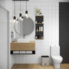 Espelho Redondo De Parede Estilo Minimalista 80cm-off White